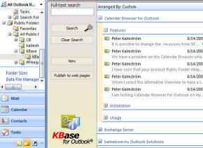 KBase for Outlook homepage